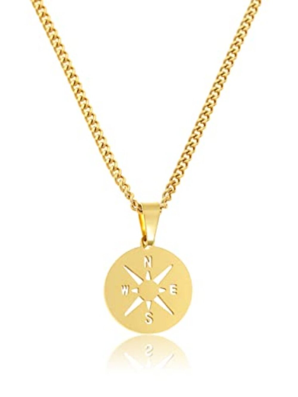 New - Pendant Necklace for‎ Men 23" Gold & Silver Cuban Link Chain with Pendants